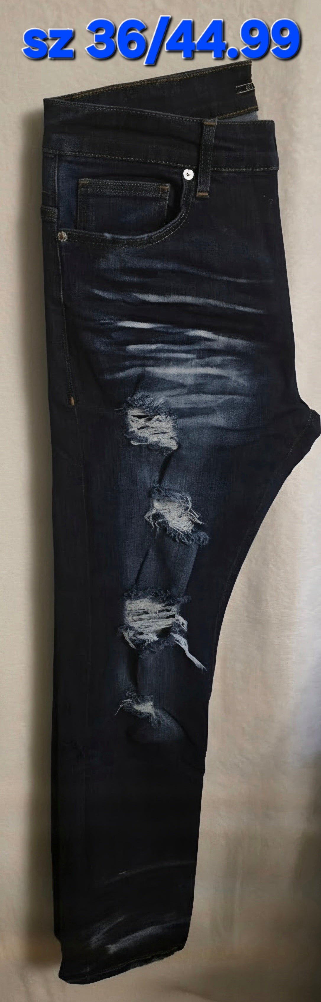 Black Pharaoh Distressed Denim – Size 36