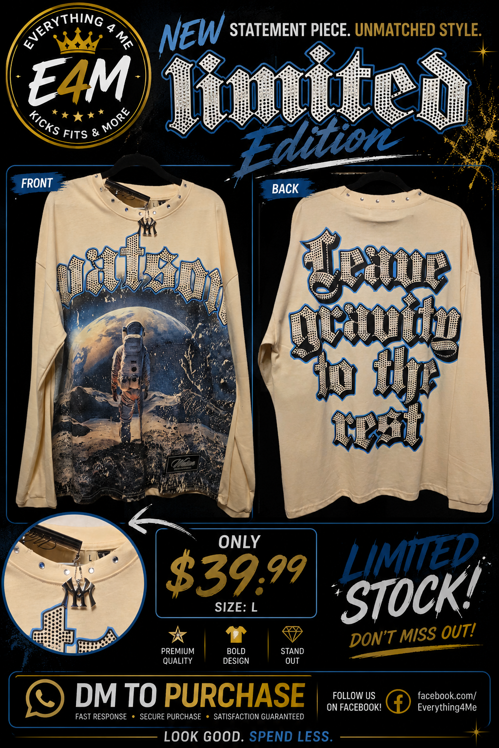 Watson International Leave Gravity Long Sleeve Tee - Promo Flyer