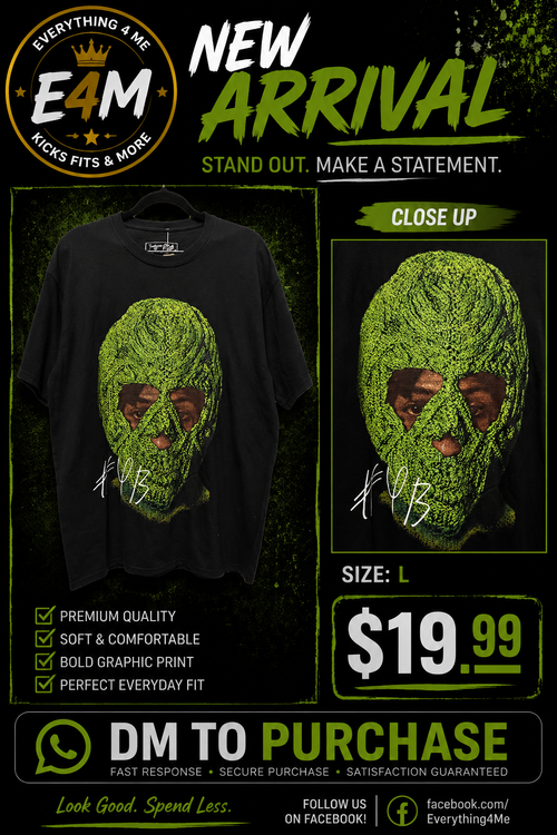 Green Ski Mask Graphic Tee - Front