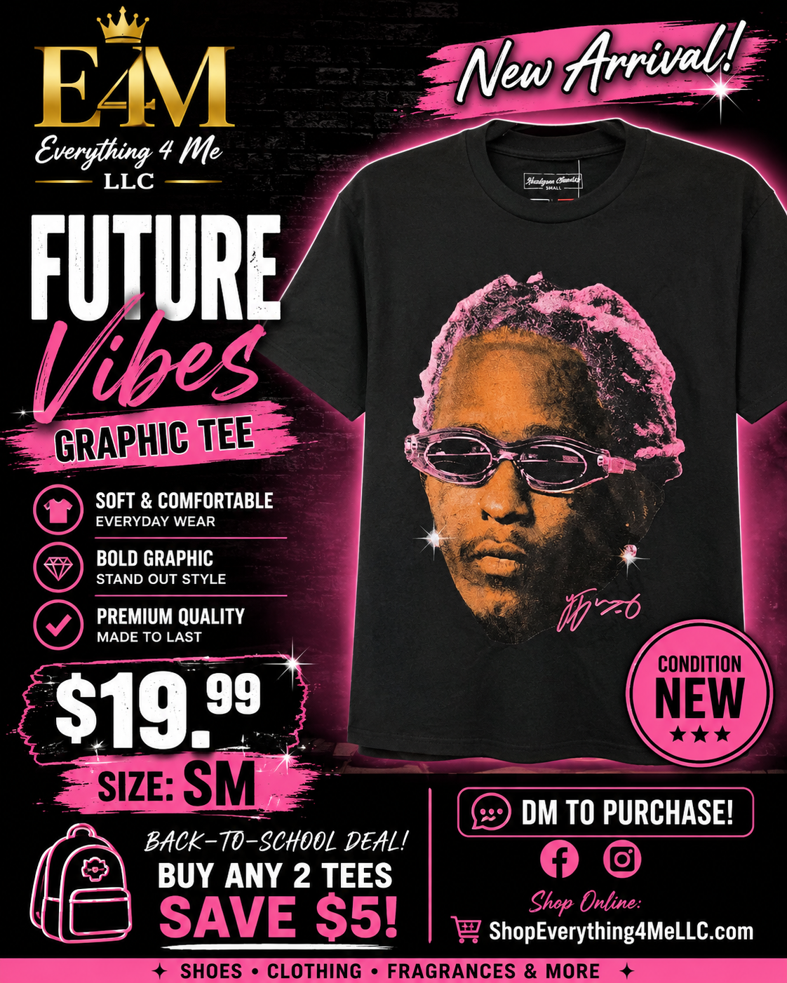 Future Vibes Graphic Tee - Promo Flyer