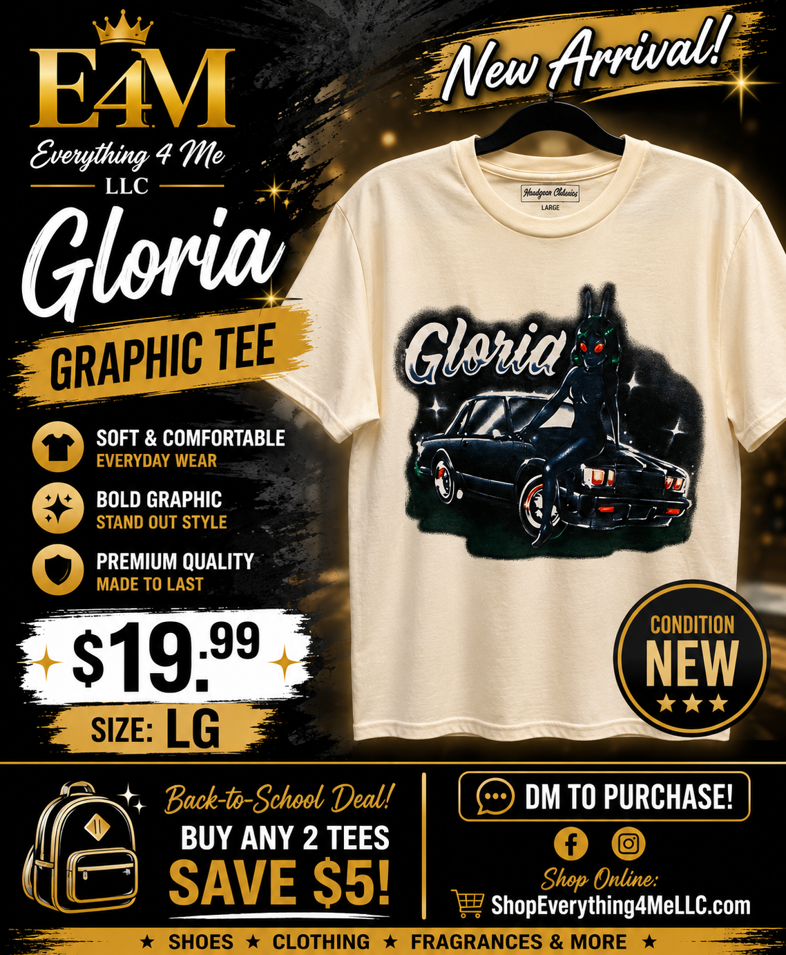 Gloria Airbrush Graphic Tee - Promo Flyer