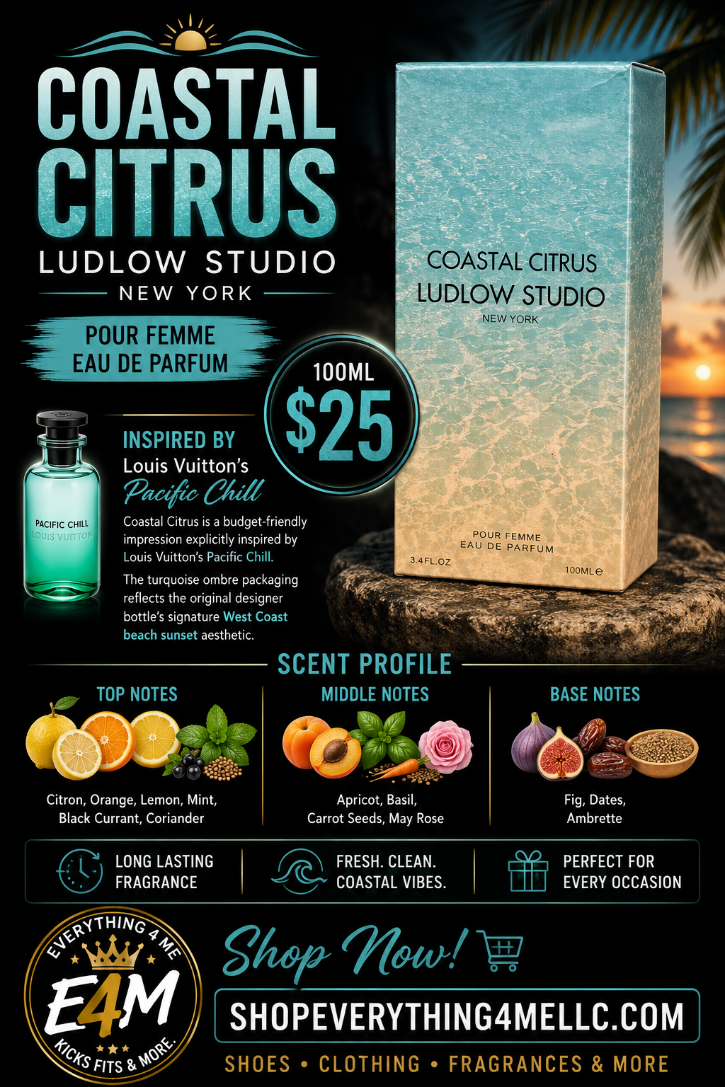 Coastal Citrus Pour Femme Eau de Parfum – 100ml