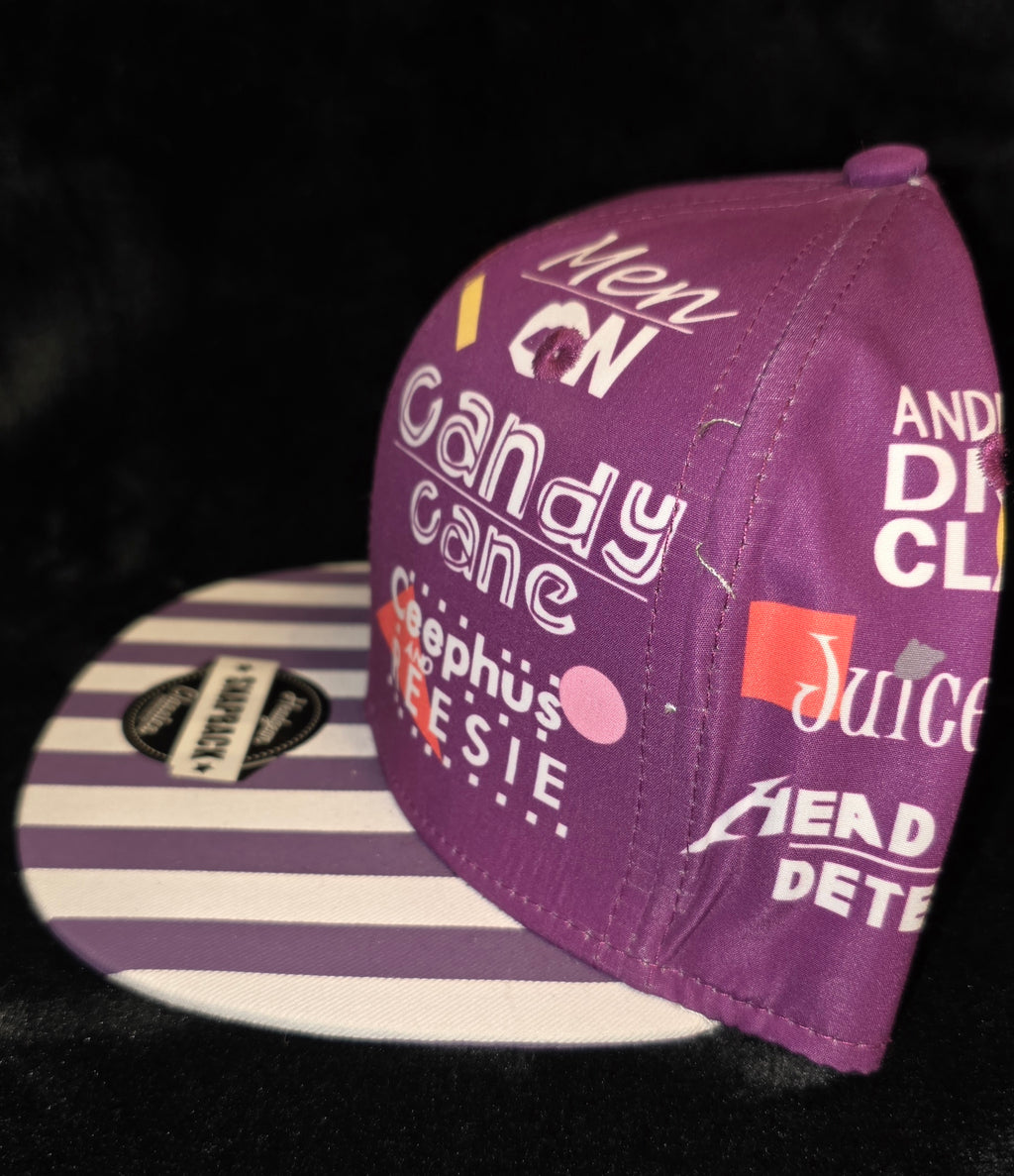 In Living Color All-Over Print Snapback Hat – Purple