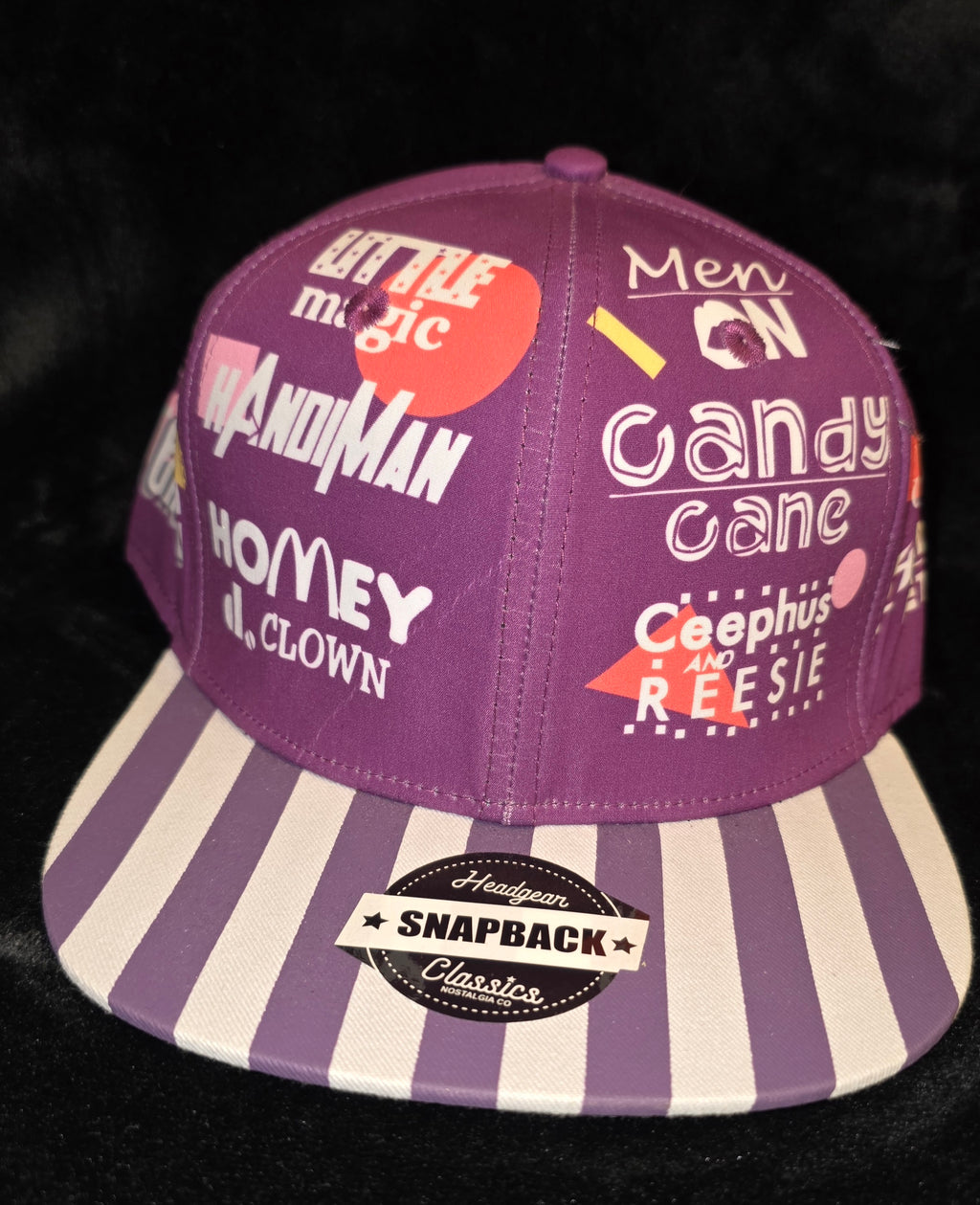 In Living Color All-Over Print Snapback Hat – Purple