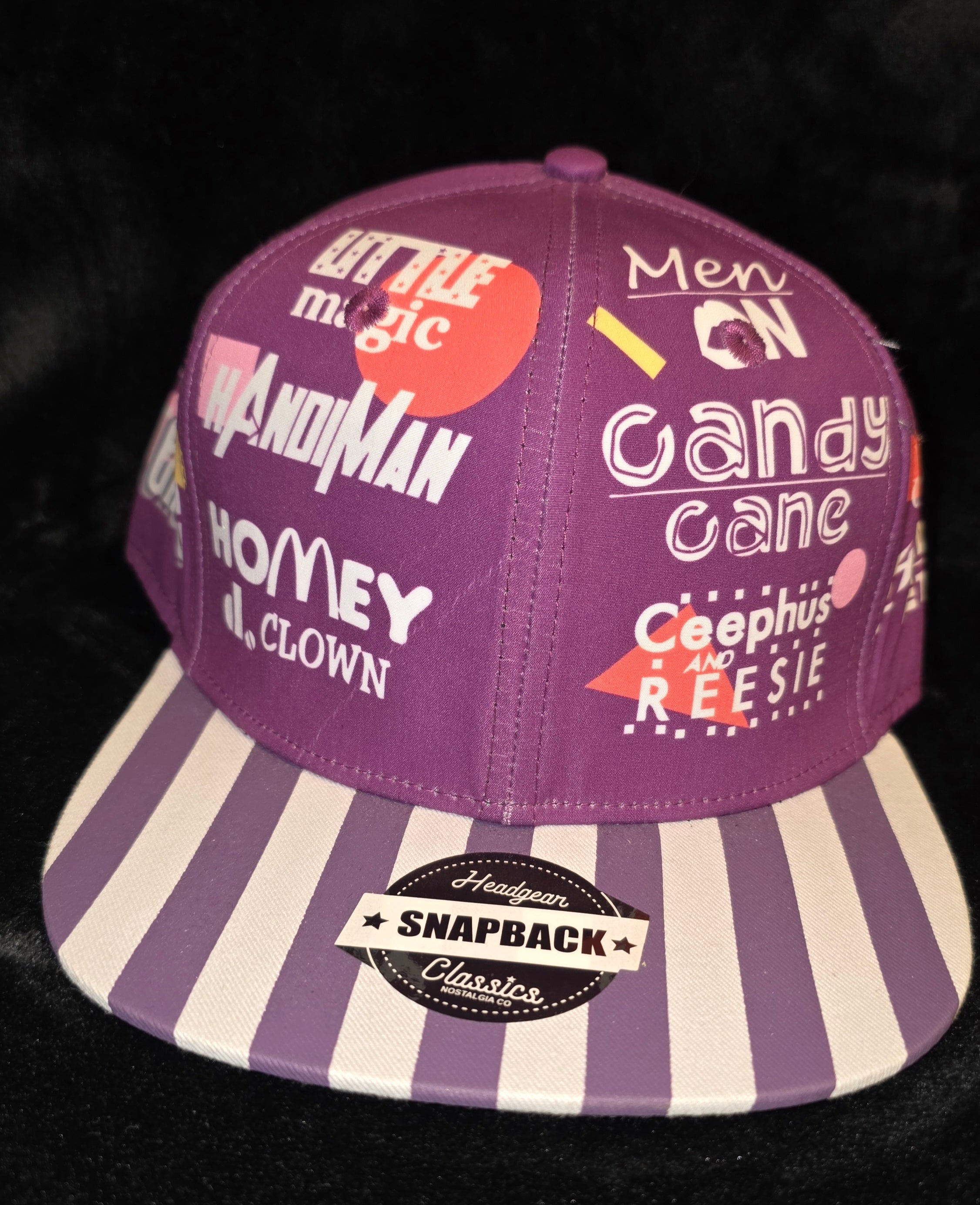 In Living Color All-Over Print Snapback Hat – Purple