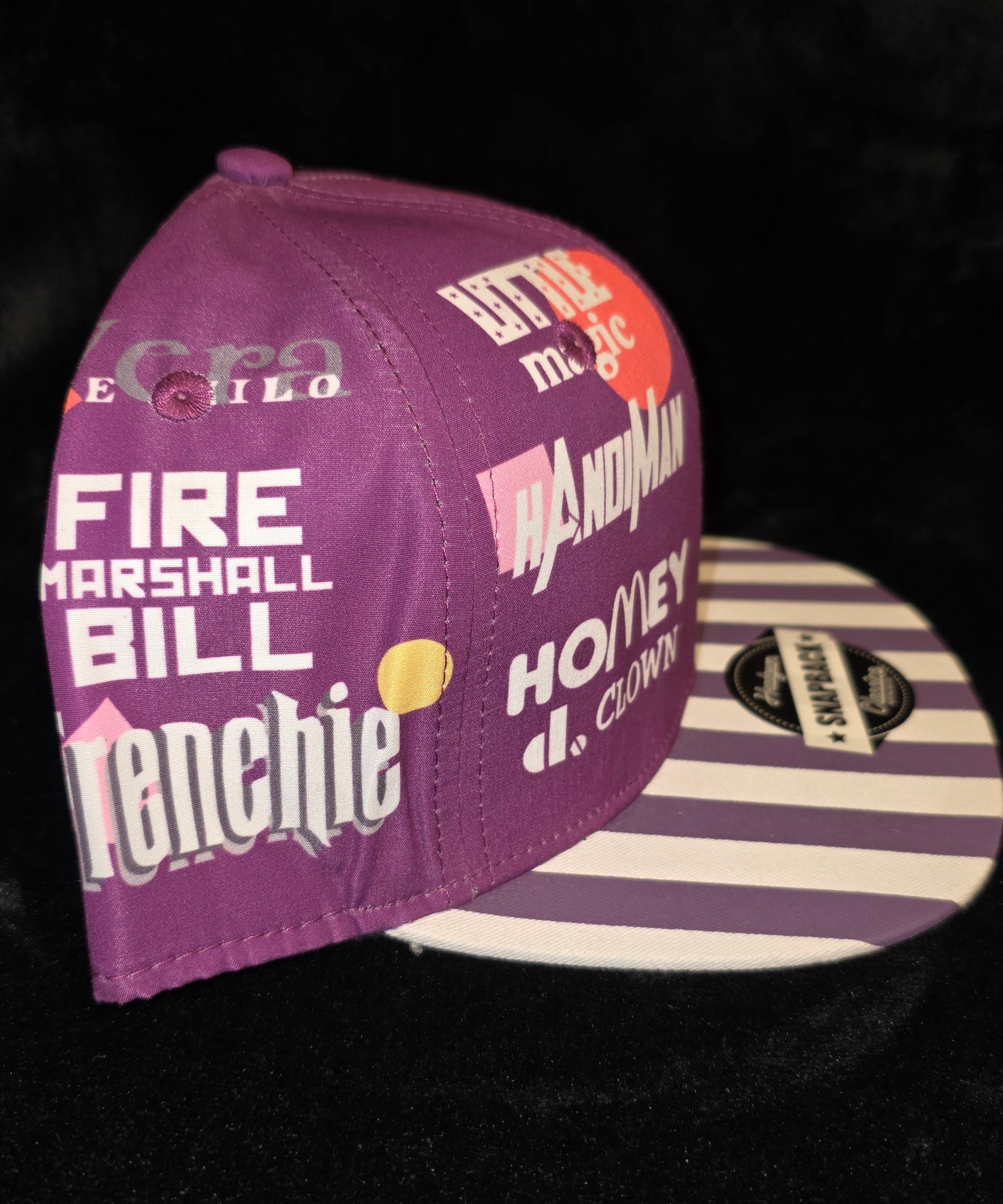 In Living Color All-Over Print Snapback Hat – Purple
