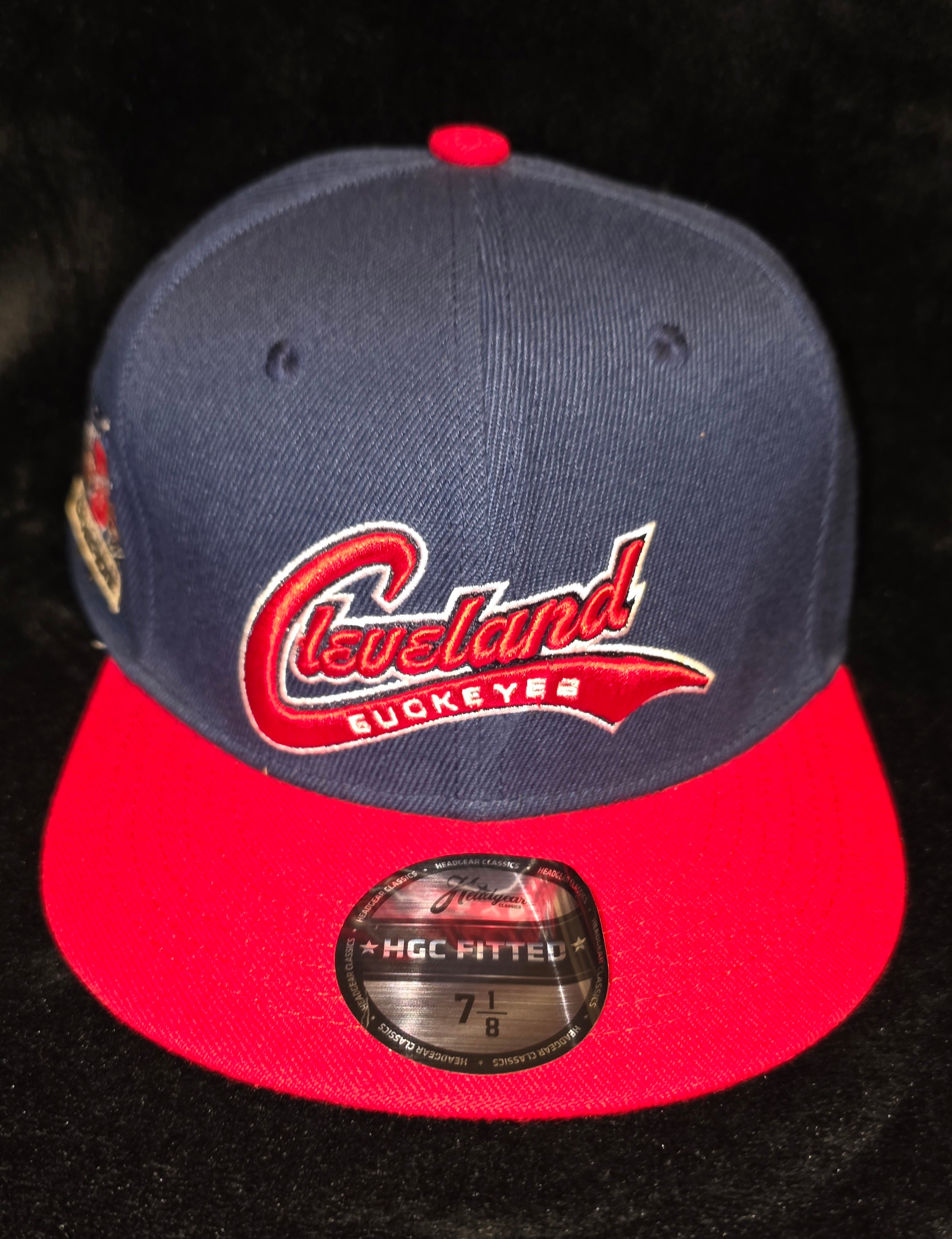 Cleveland Cuckeyes Vintage Fitted Hat – Navy & Red