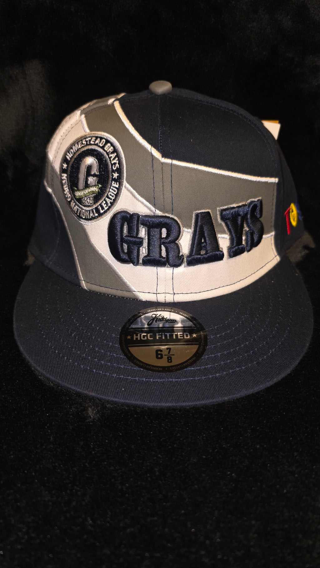 Homestead Grays Negro National League Fitted Hat – Navy & Grey