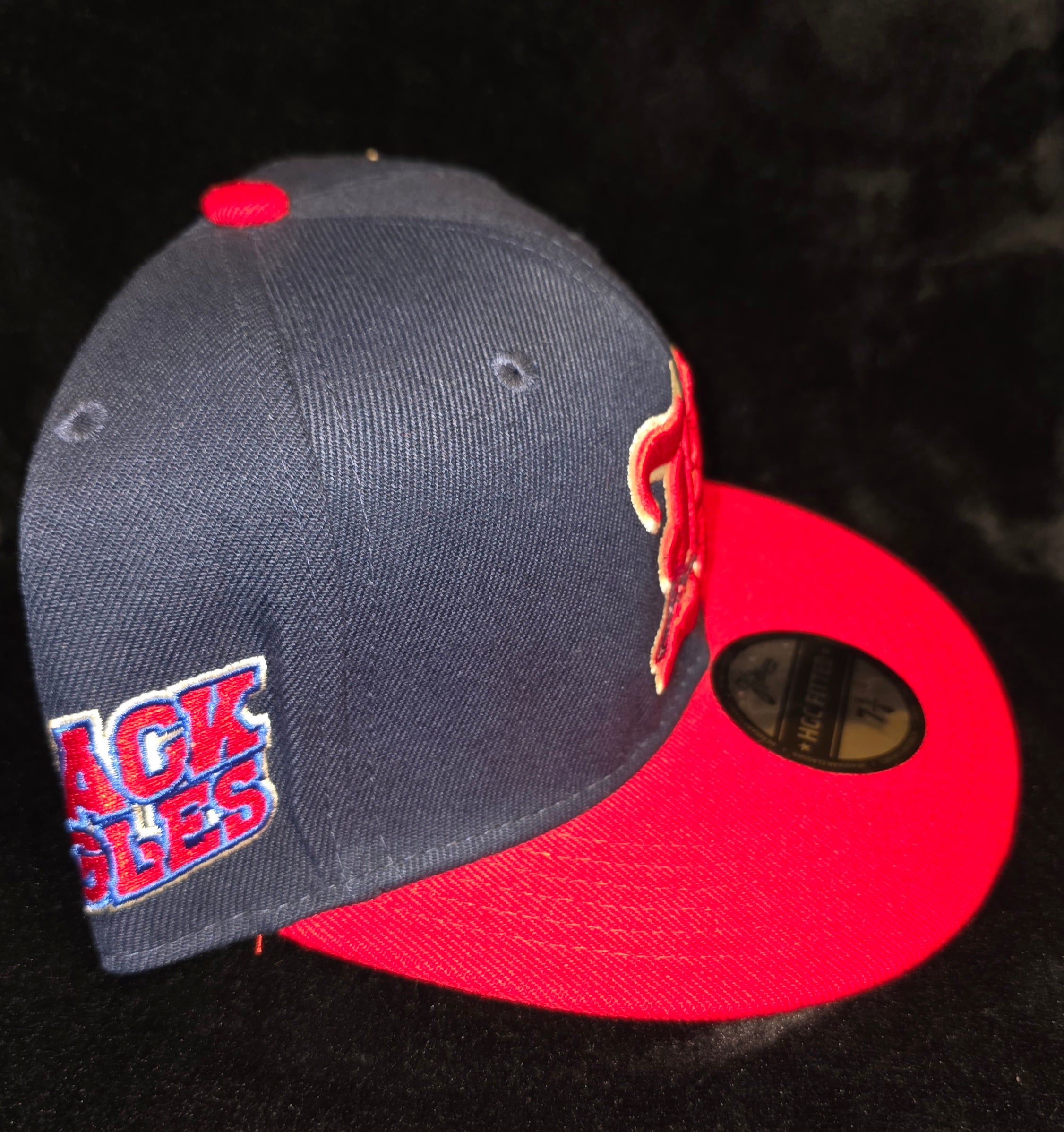 Houston Black Eagles Negro National League Fitted Hat – Navy & Red