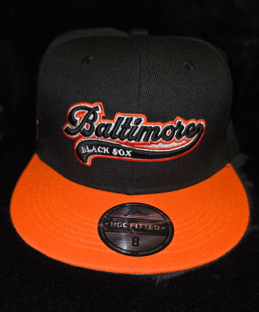 Baltimore Black Sox Negro National League Fitted Hat – Black & Orange