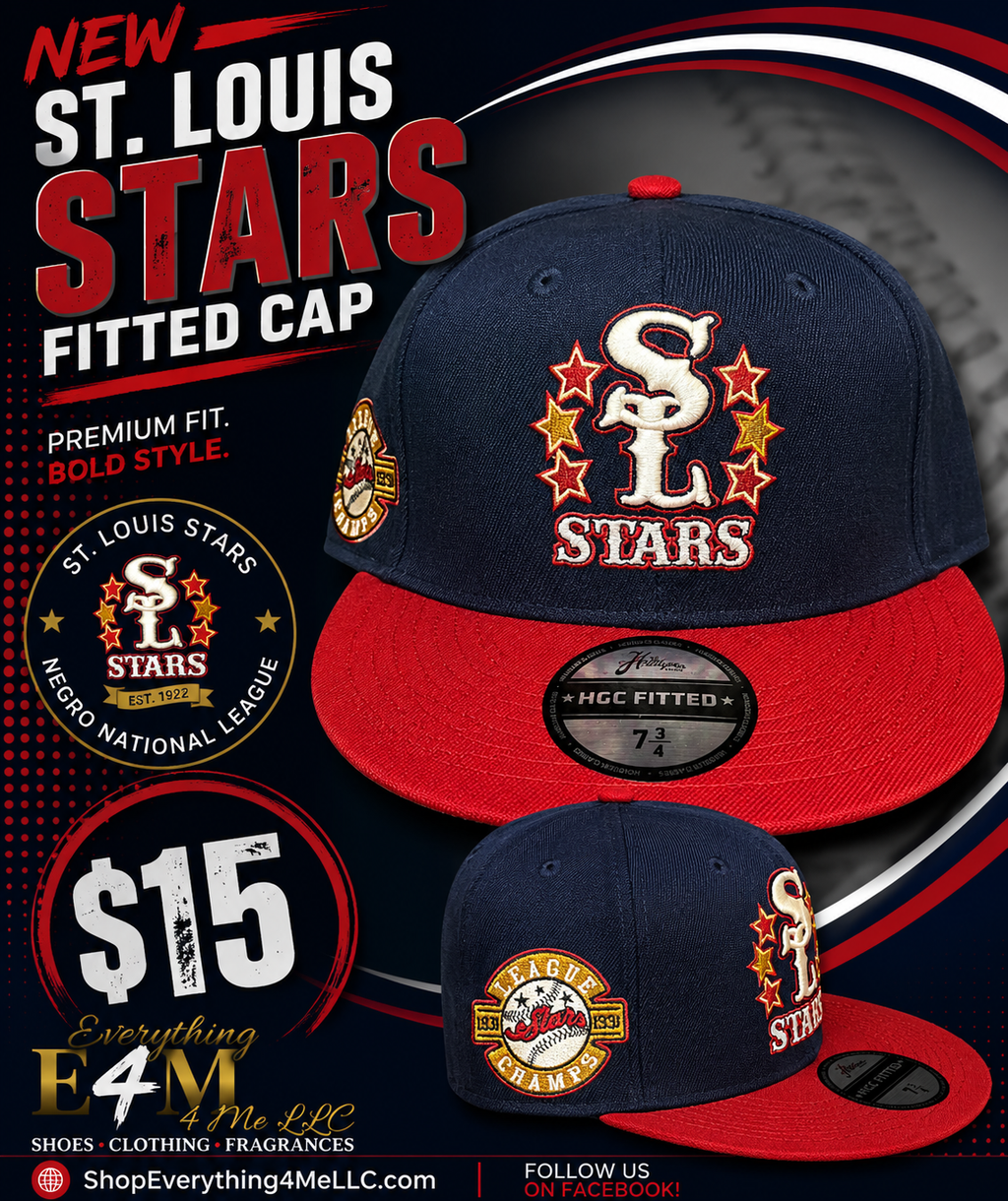 St. Louis Stars Negro National League Fitted Hat – Navy & Red