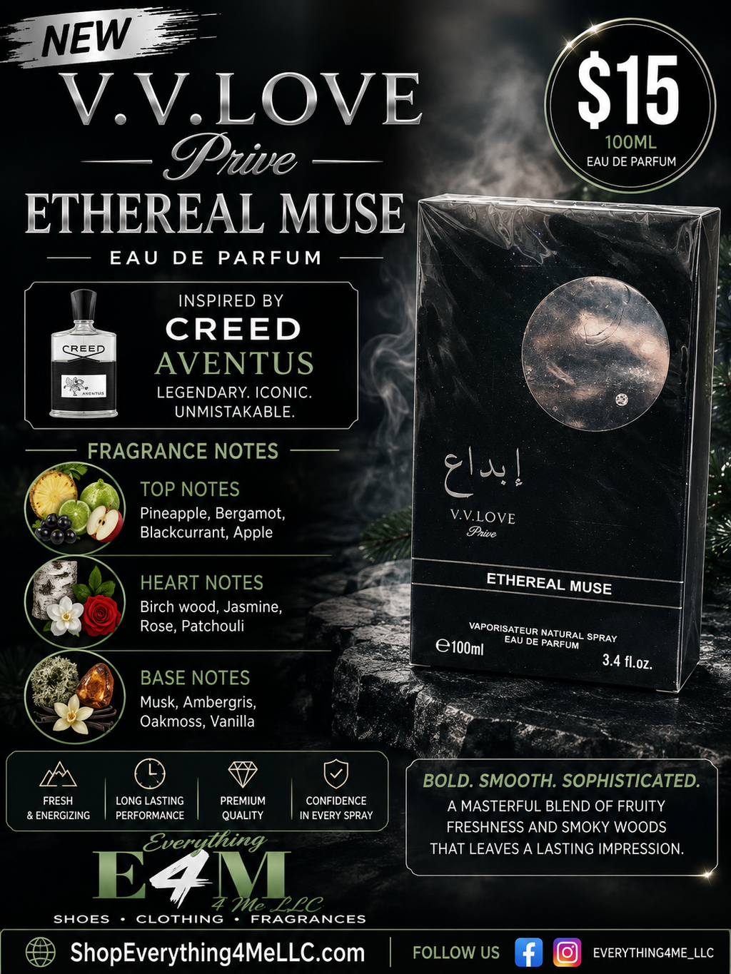 V.V. Love Privé Ethereal Muse EDP 100ml promotional flyer