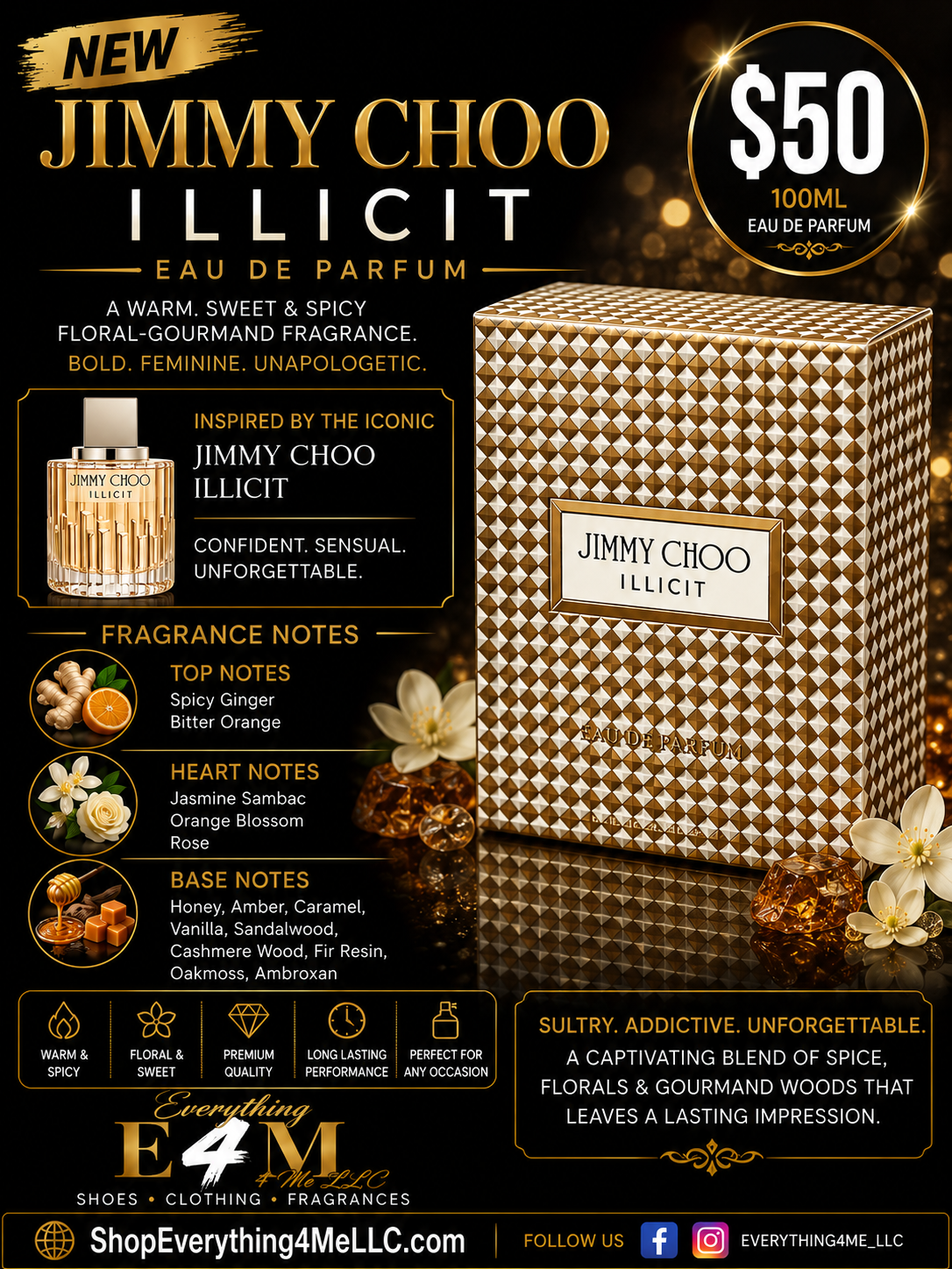 Jimmy Choo Illicit EDP 100ml promotional flyer