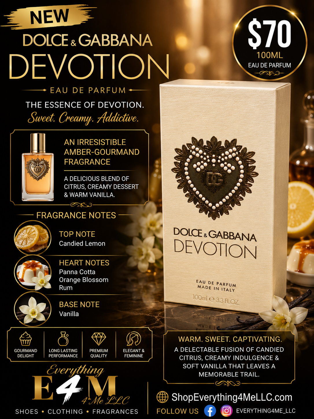 Dolce & Gabbana Devotion EDP 100ml promotional flyer