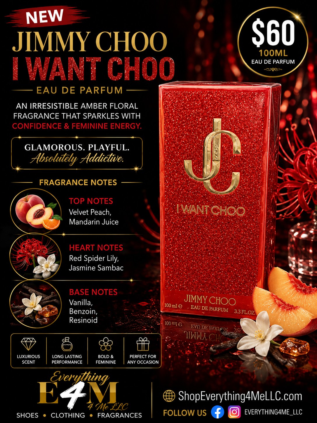 Jimmy Choo I Want Choo EDP 100ml promotional flyer