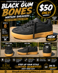 Watson Black Gum Bones Men's Sneakers promotional flyer