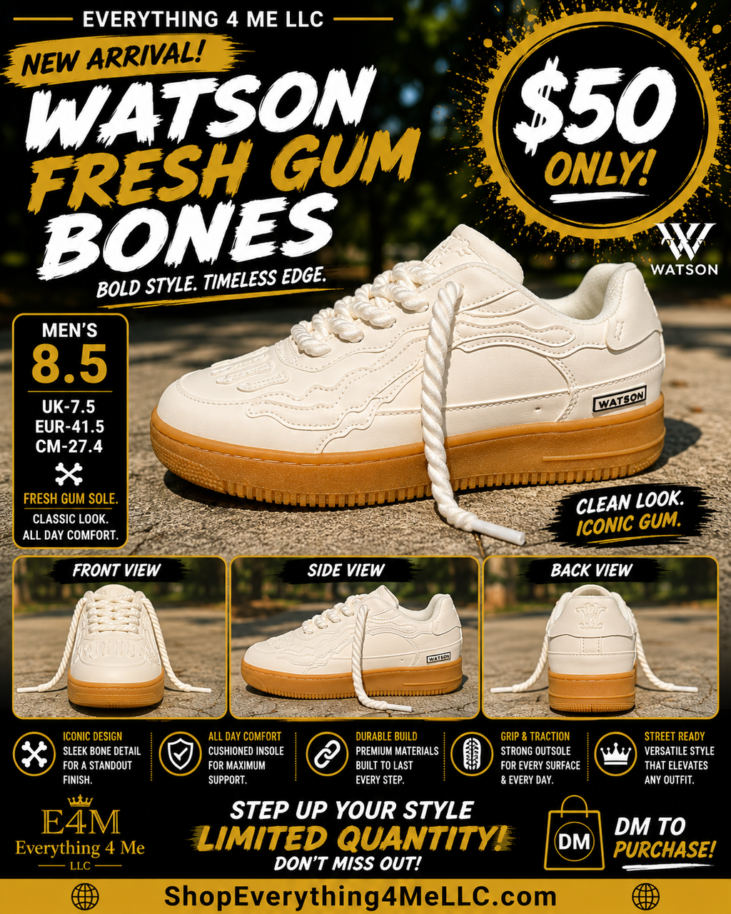 Watson Fresh Gum Bones Men's Sneakers