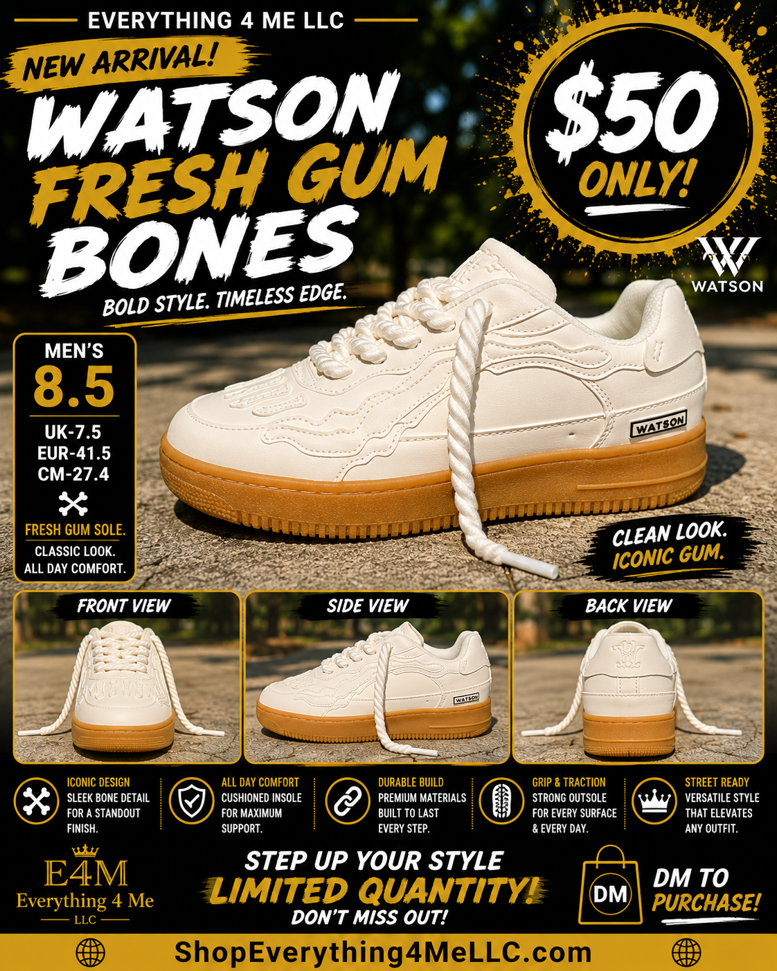 Watson Fresh Gum Bones Men's Sneakers