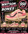 Watson Crushed Velvet Bones Men's Sneakers promotional flyer