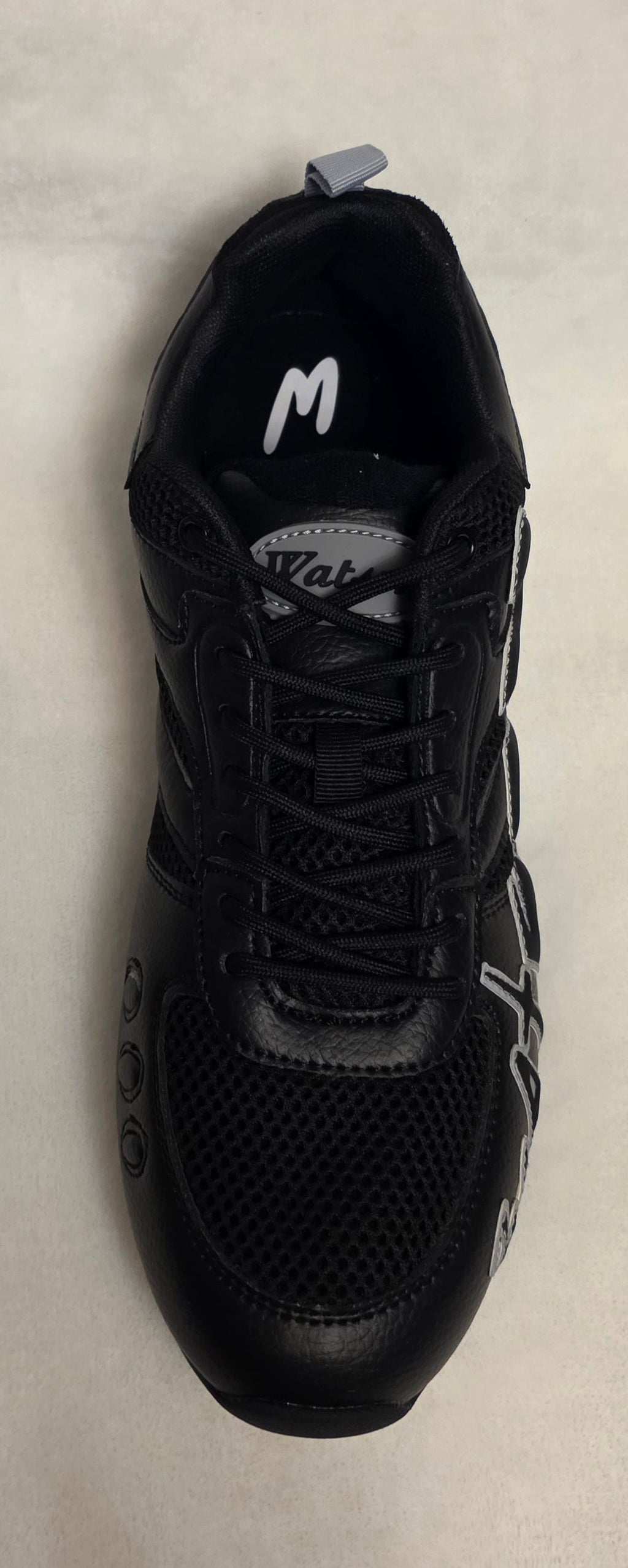Watson Blackout NY Men's Sneakers - top view with Watson M insole branding