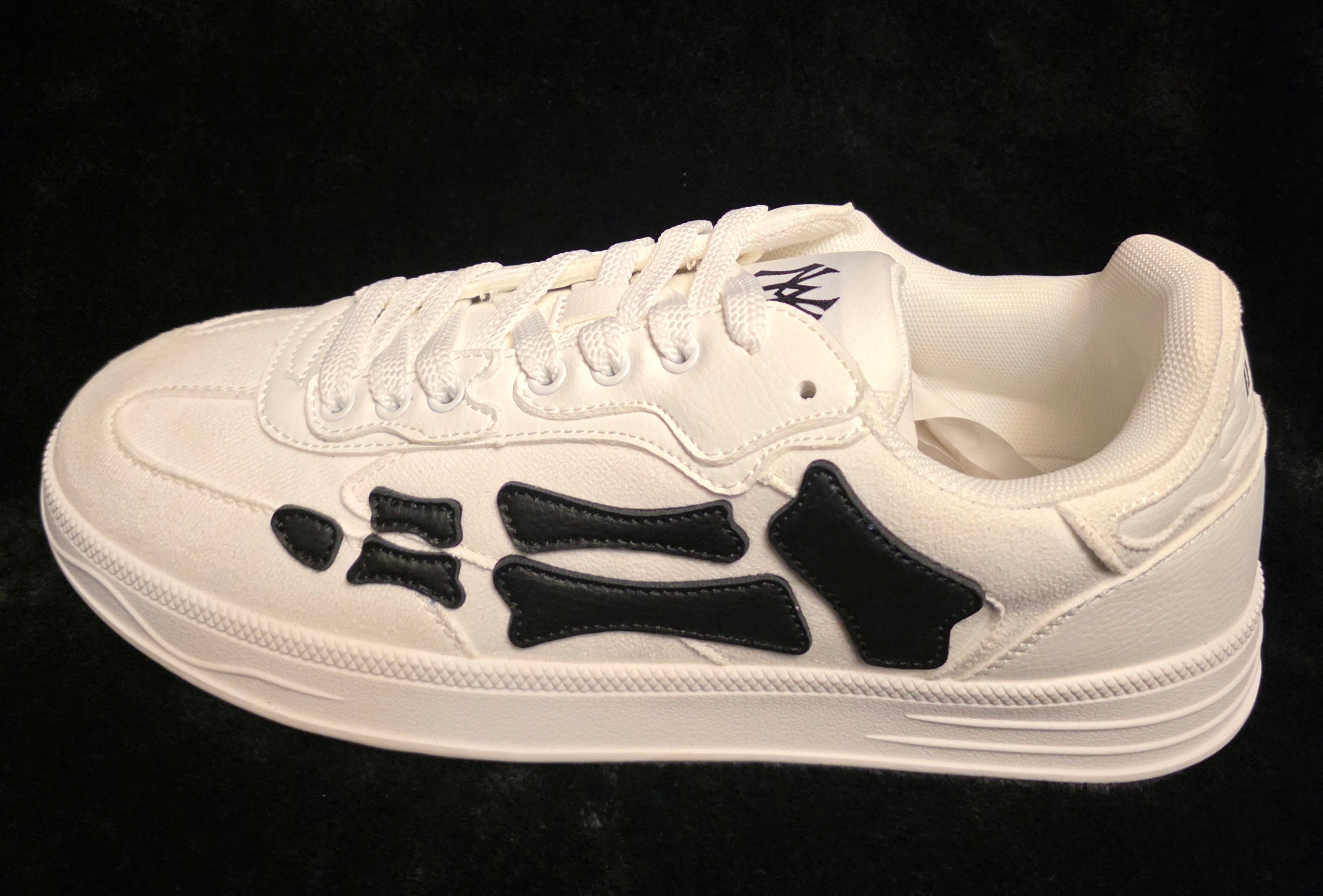Watson Boneba Men's Sneakers - side view with 3D black bone overlays