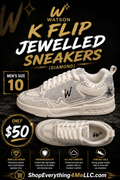Watson K Flip Jewelled Diamond Men's Sneakers