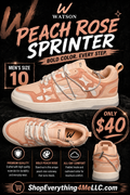 Watson Peach Rose Sprinter Men's Sneakers promotional flyer - Bold Color Every Step