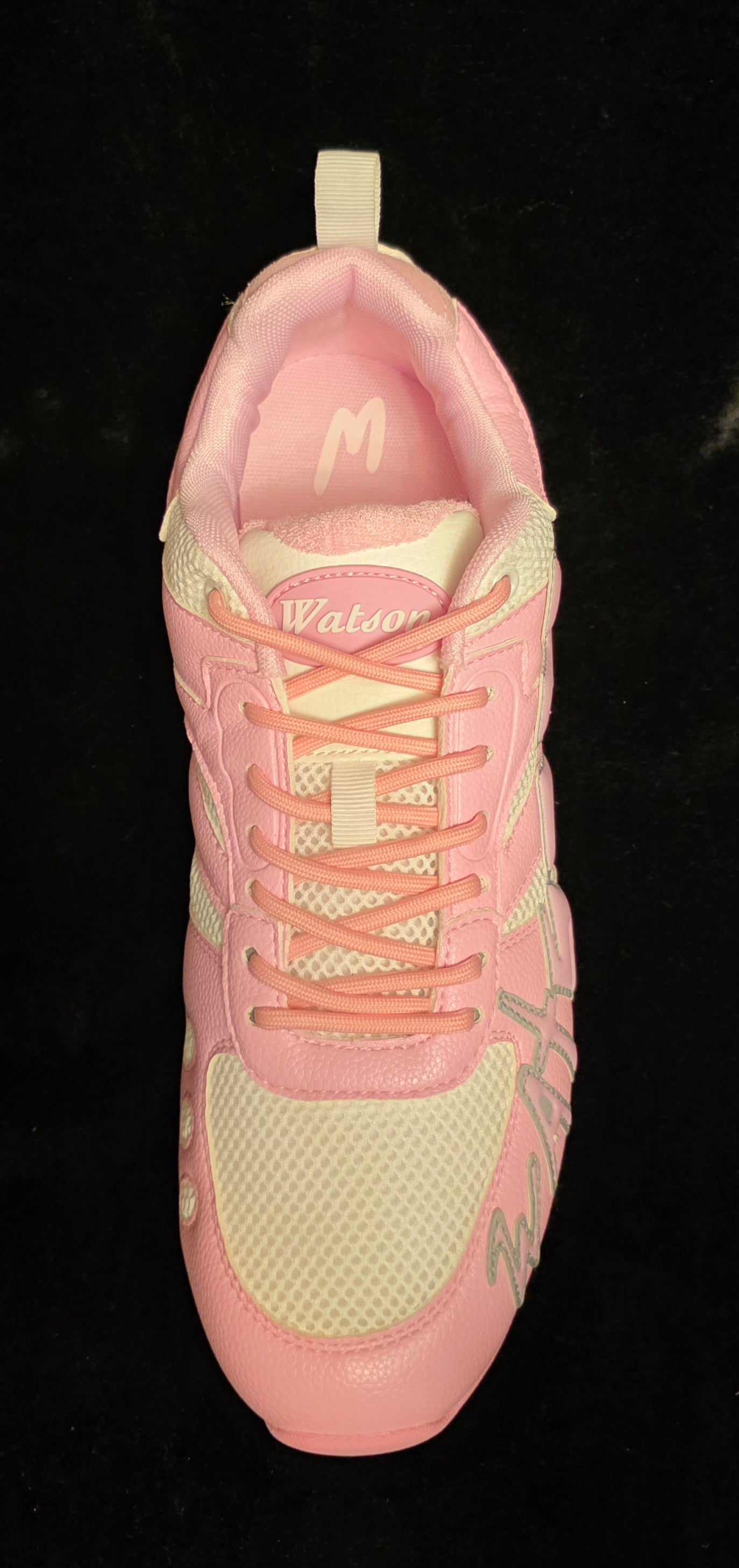 Watson LoPro Pink Men's Sneakers - top view with Watson M insole branding