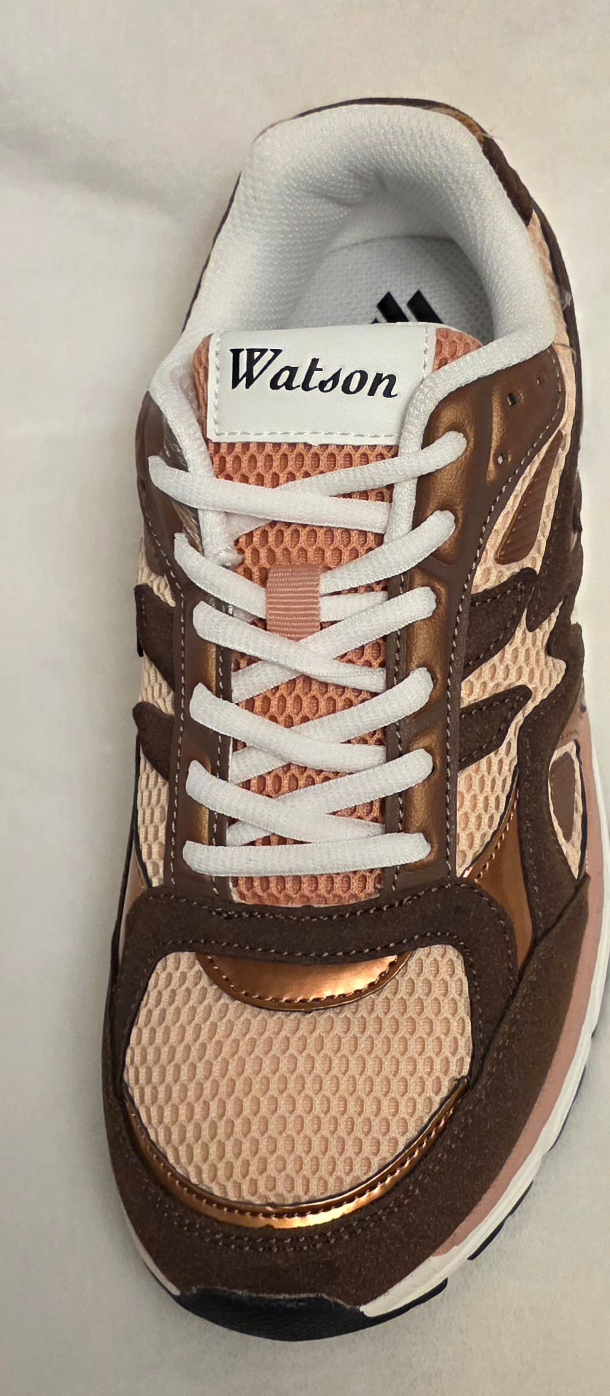 Watson Lyte Runner Millennial Men's Sneakers - top view with Watson script tongue label and white laces