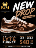Watson Lyte Runner Millennial Men's Sneakers promotional flyer - New Drop Just Landed - Men's 7 Women's 8.5 - $40