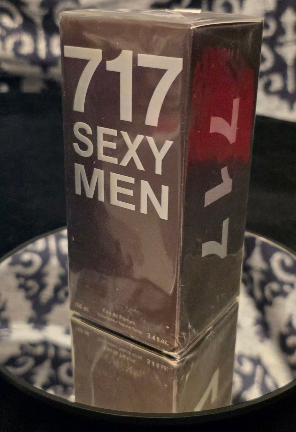717 Sexy Men Eau de Parfum 100mL box - bold dark packaging with red accent detail