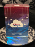 Skye Eau de Parfum 100mL box - pink to blue ombre gradient packaging with hanging stars and cloud Skye logo