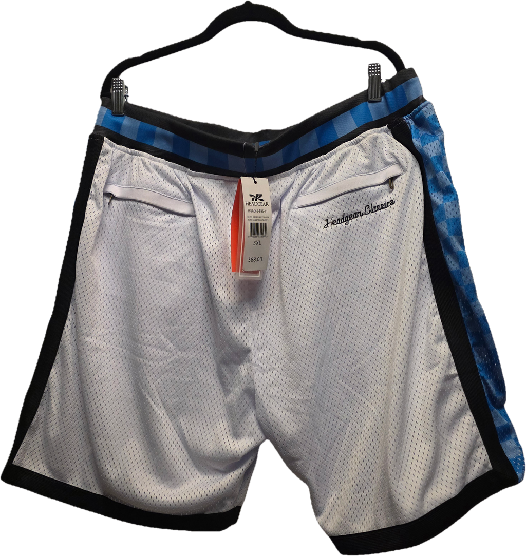 Headgear Classics Crenshaw 60 Basketball Shorts – White/Blue – Size 3XL
