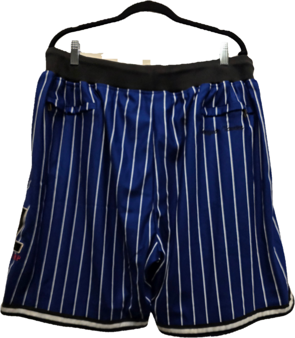 Crenshaw Blue Pinstripe Basketball Shorts – Size XL