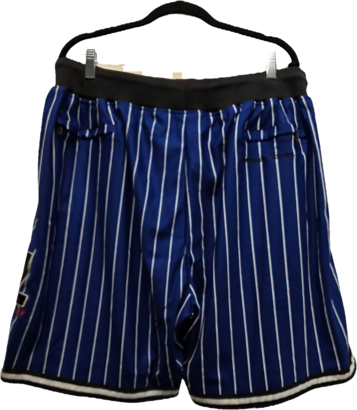 Crenshaw Blue Pinstripe Basketball Shorts – Size XL