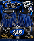 Crenshaw Blue Pinstripe Basketball Shorts – Size XL