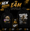 Travis Scott J.A.C.K black hoodie front J.A.C.K graphic and back Travis Scott tribute artwork